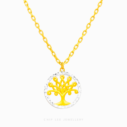 Duo Tone Tree Of Life Necklace