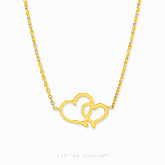 Double Heart Necklace - Chip Lee Jewellery