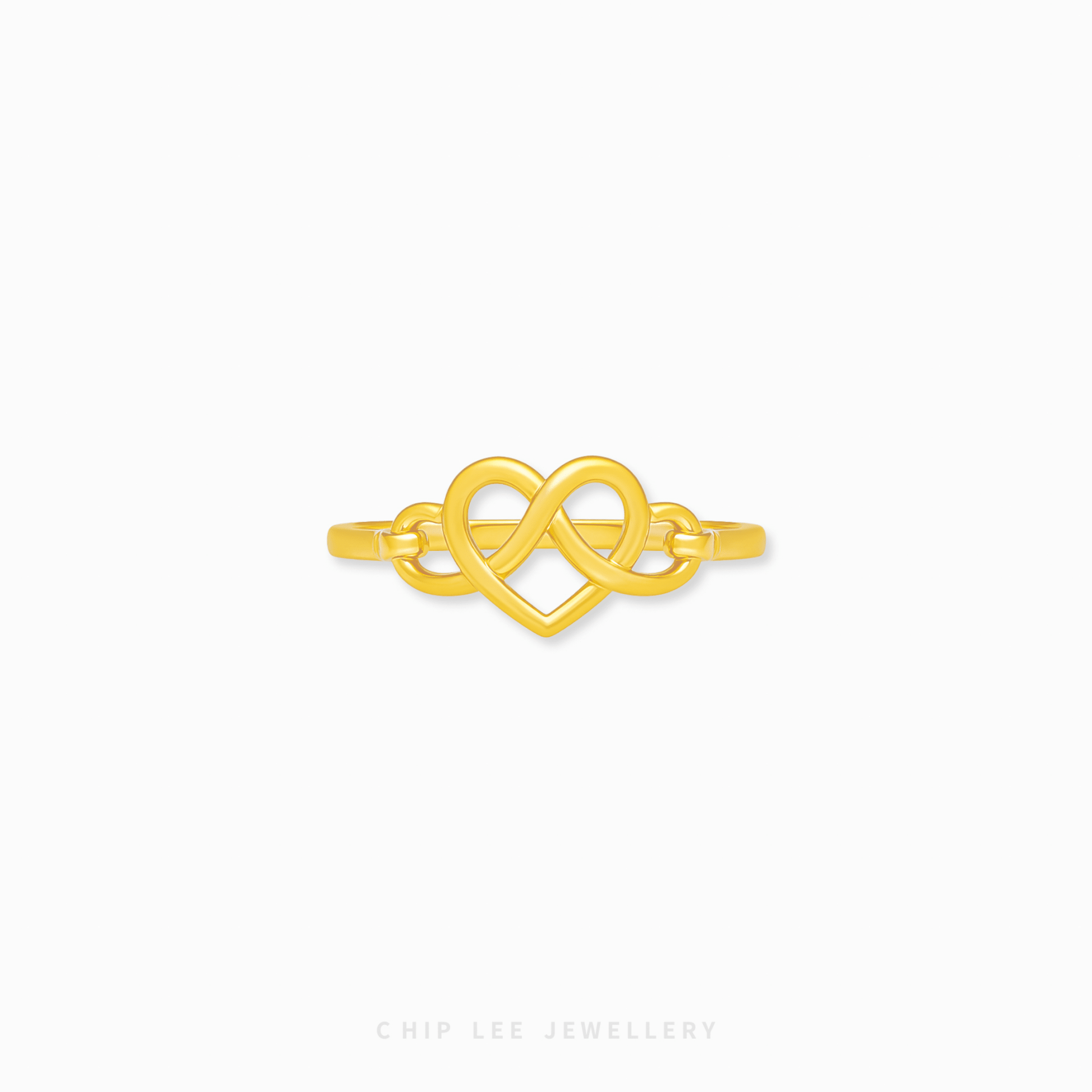 Infinity Heart Ring with intertwined heart design, smooth polished finish, comfortable fit, romantic women’s jewelry for everyday wear