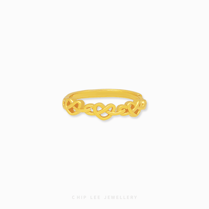 Infinity Heart Ring with smooth curves, romantic design, comfortable fit, elegant women’s jewelry, perfect for gifts or daily wear