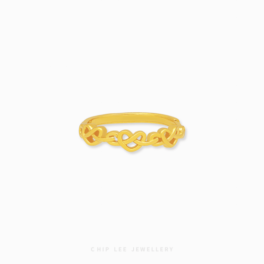 Infinity Heart Ring with smooth curves, romantic design, comfortable fit, elegant women’s jewelry, perfect for gifts or daily wear