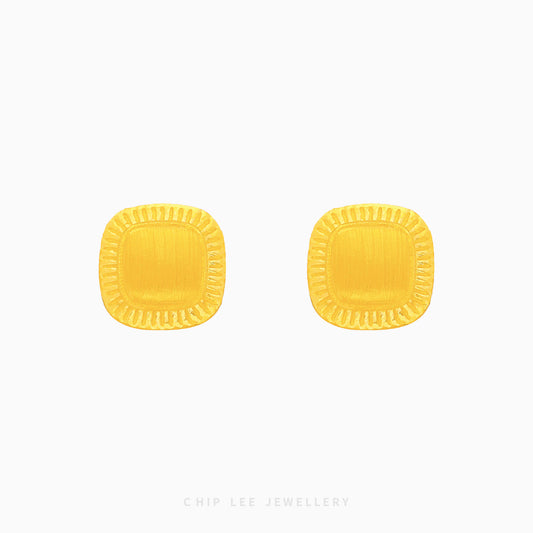 999 | 24K Gold Kare Studs