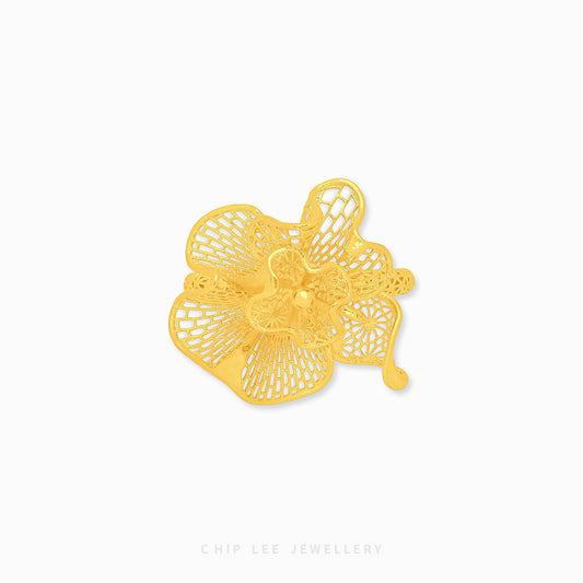 999 | 24K Gold Flora Ring