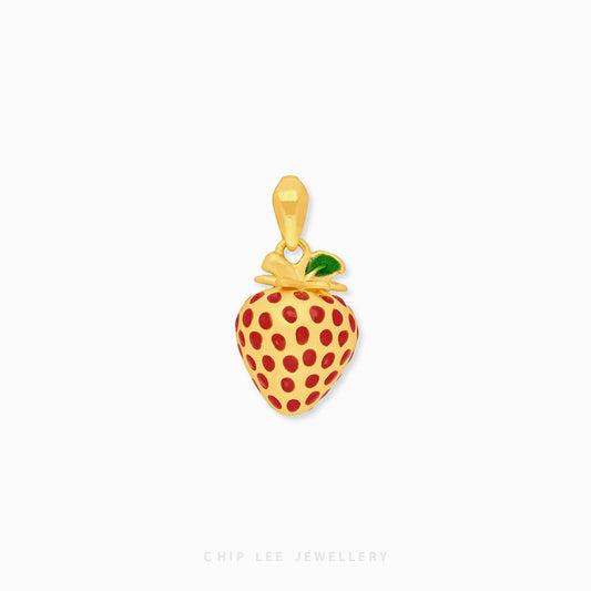 Enamel Strawberry Pendant