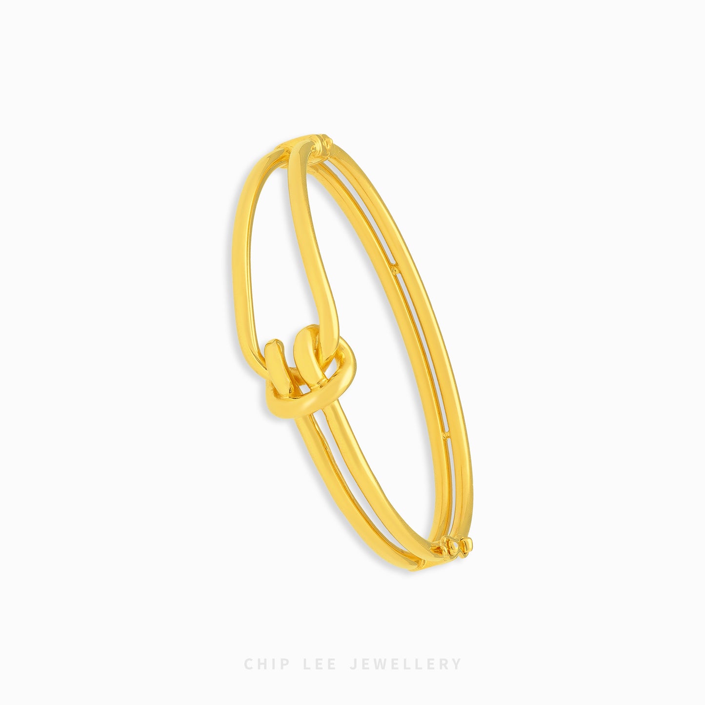 Knot Bangle Bracelet featuring an elegant knot centerpiece and sleek bangle design