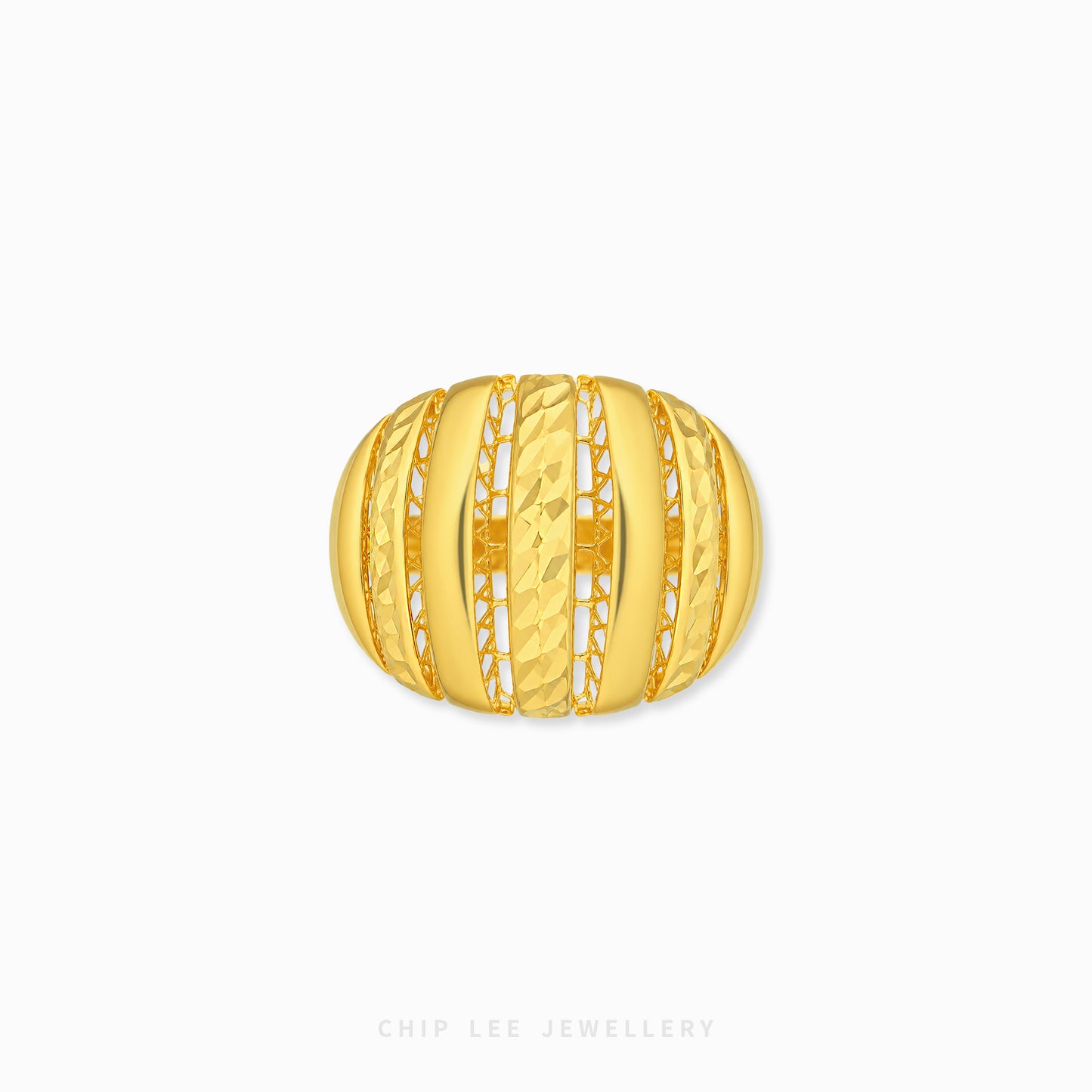 Lattice Dome Ring close-up sculptural detail