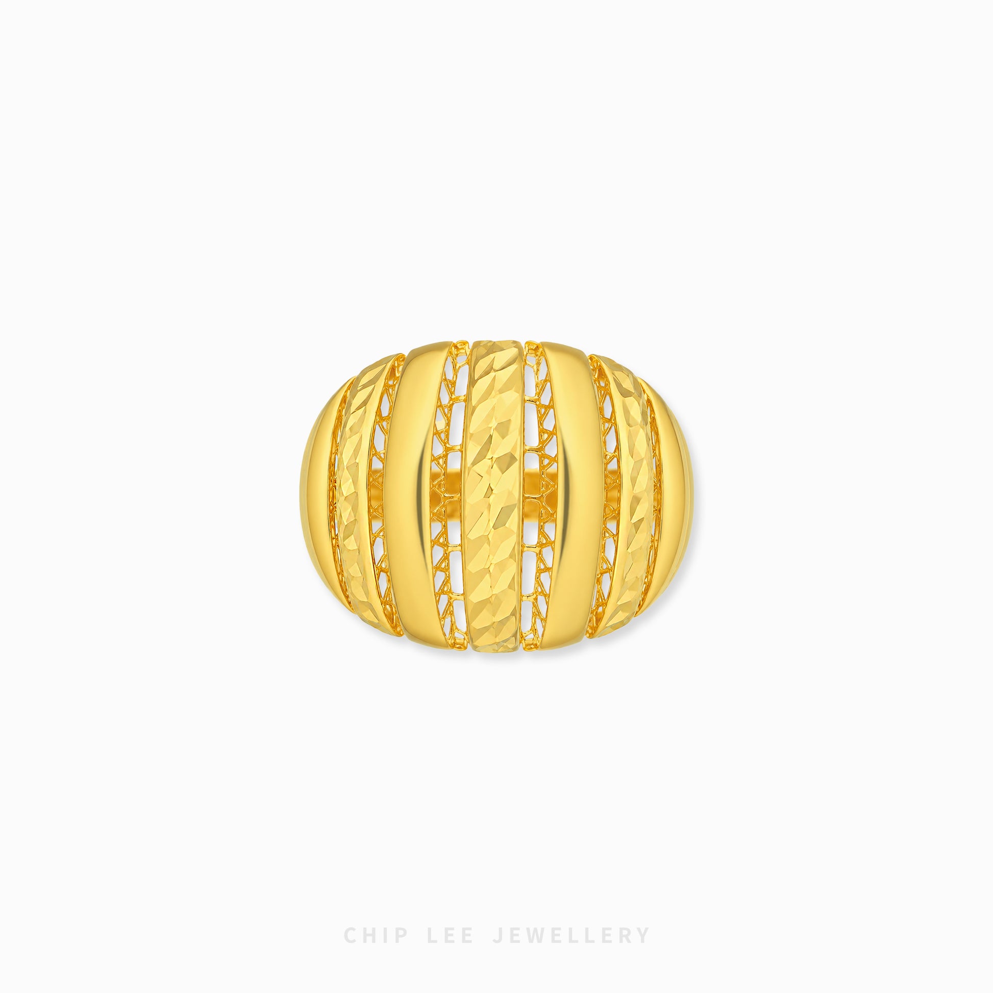 Lattice Dome Ring close-up sculptural detail