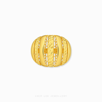 Lattice Dome Ring close-up sculptural detail