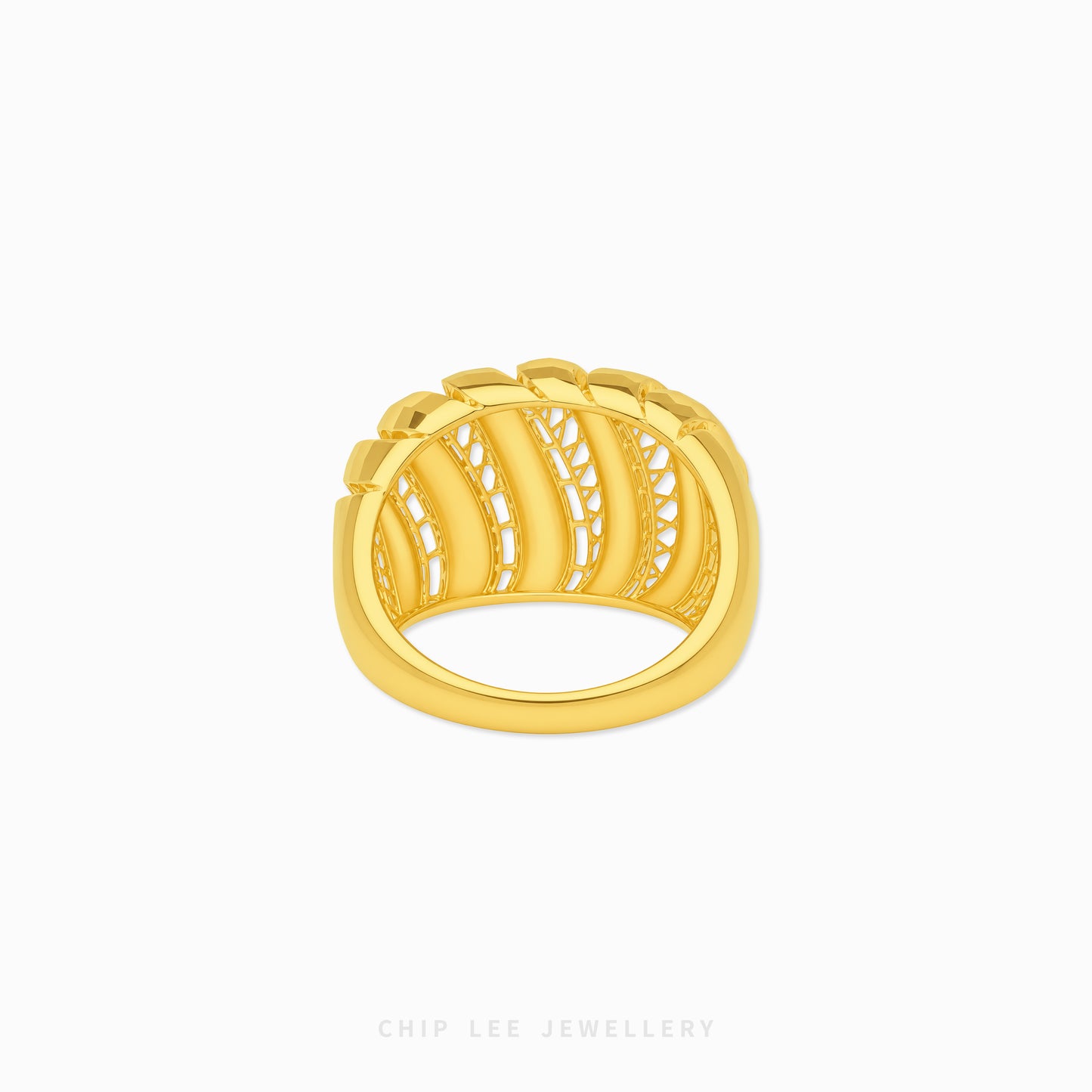 Lattice Dome Ring close-up sculptural detail