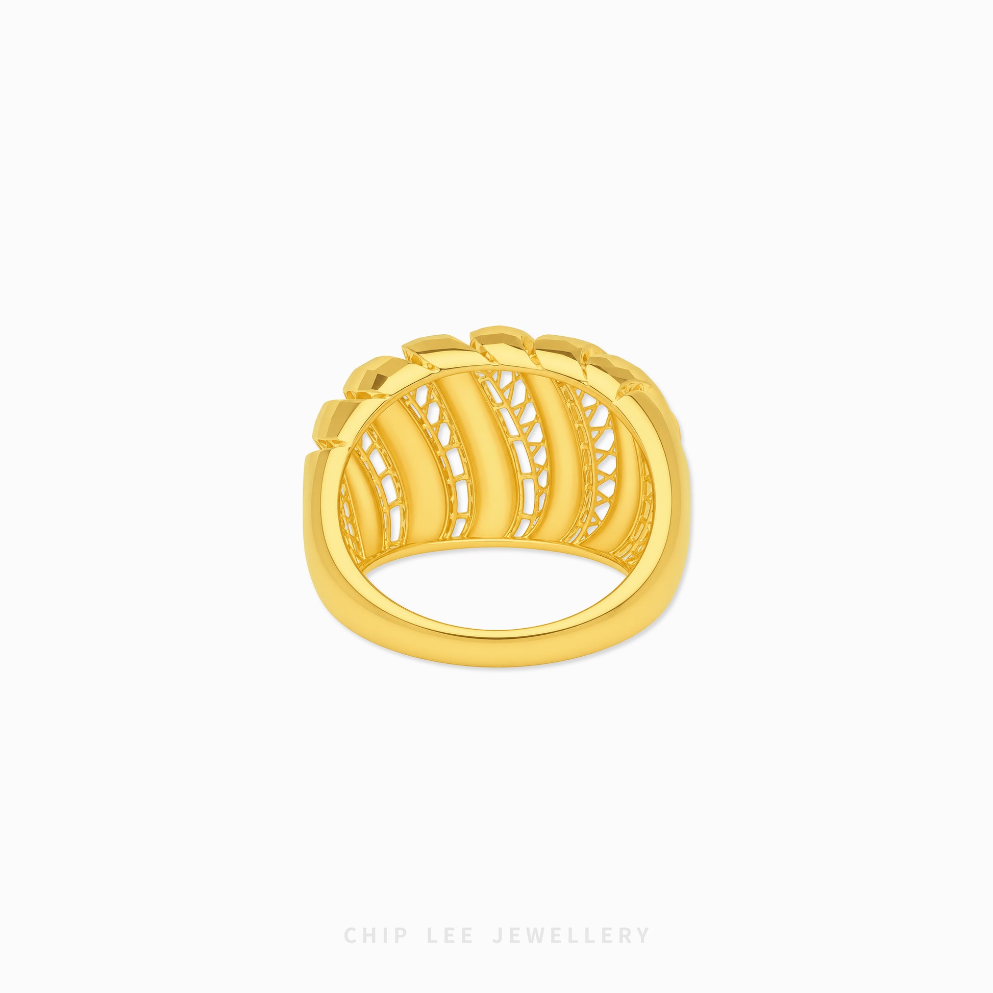 Lattice Dome Ring close-up sculptural detail