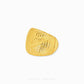 A chunky gold ring with a textured, ribbed basketweave pattern, shown on a clean white background with a subtle drop shadow.