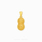 A gold peanut pendant featuring one peanut shell with a detailed cross-hatched pattern and another peanut inside, shown on a clean white background with Chip Lee Jewellery branding at the bottom.