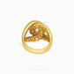 Loop Knot Ring in 916 gold, hallmarked in Singapore for certified purity and authenticity.