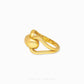 Loop Ring in 916 gold, hallmarked in Singapore for certified purity and authenticity.