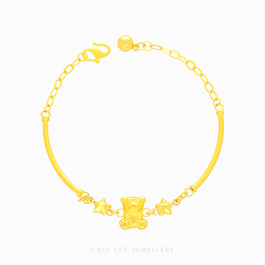 Bear and Star Baby Bracelet