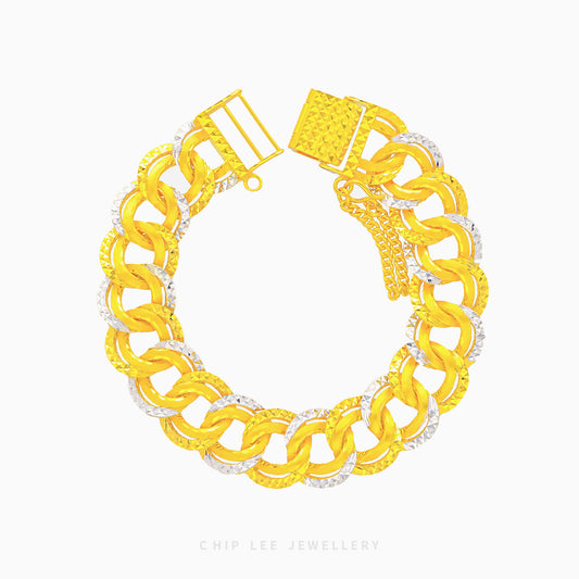 Chunky Duo Tone Link Chain Bracelet