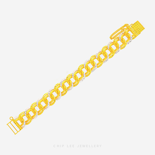 Chunky Duo Tone Link Chain Bracelet