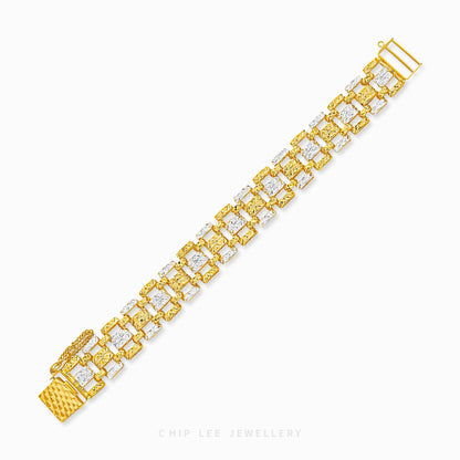 Classic Statement Duo Tone Chain Bracelet