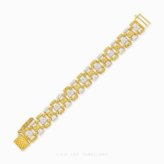 Classic Statement Duo Tone Chain Bracelet