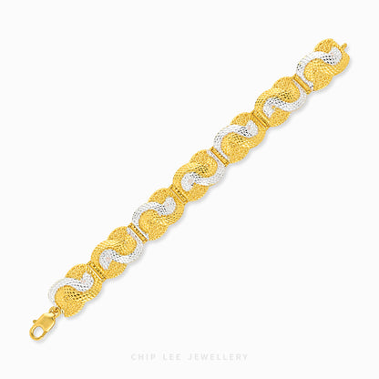 Duo Tone Eternal Wave Bracelet