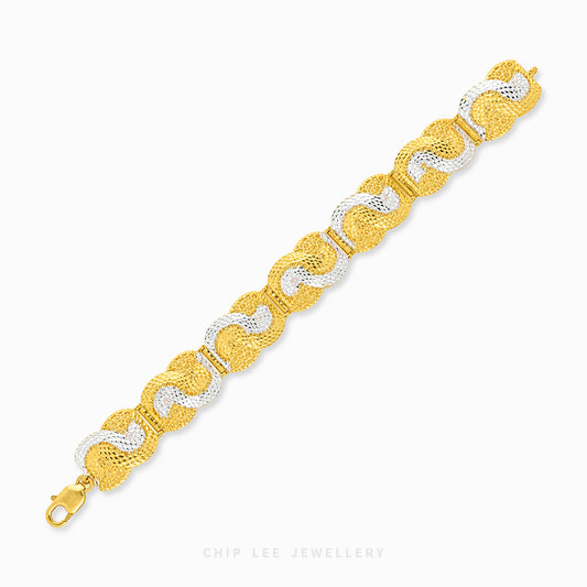 Duo Tone Eternal Wave Bracelet