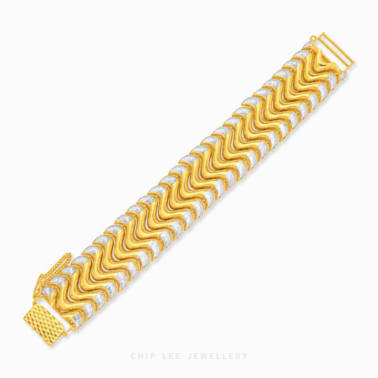 Duo Tone Wave Bracelet
