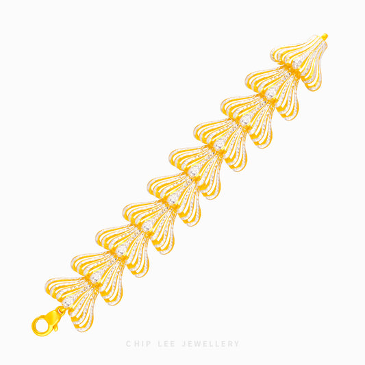 Duo Tone Intricate Chunky Bracelet - Chip Lee Jewellery
