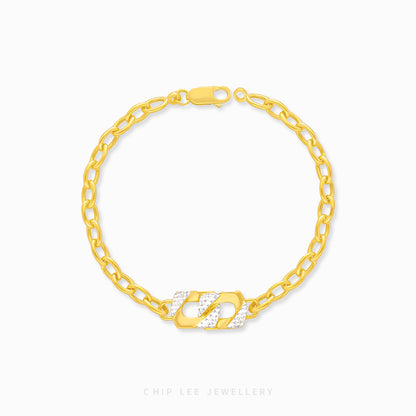 Duo Tone Link Bracelet