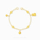 Mixed Charm Baby Anklet 4 with flower, bell, bear, and smiley face charms in 916 gold by Chip Lee Jewellery Singapore