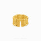 A chunky gold beaded ring with a wide, multi-row textured design, shown on a plain white background with a faint 'CHIP LEE JEWELLERY' watermark at the bottom.