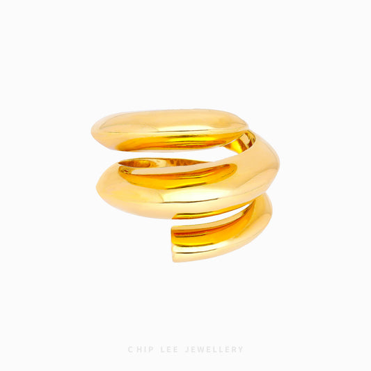 Open Crossover Ring - Chip Lee Jewellery