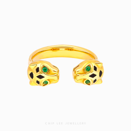 Duo Leopard Head Ring - Chip Lee Jewellery