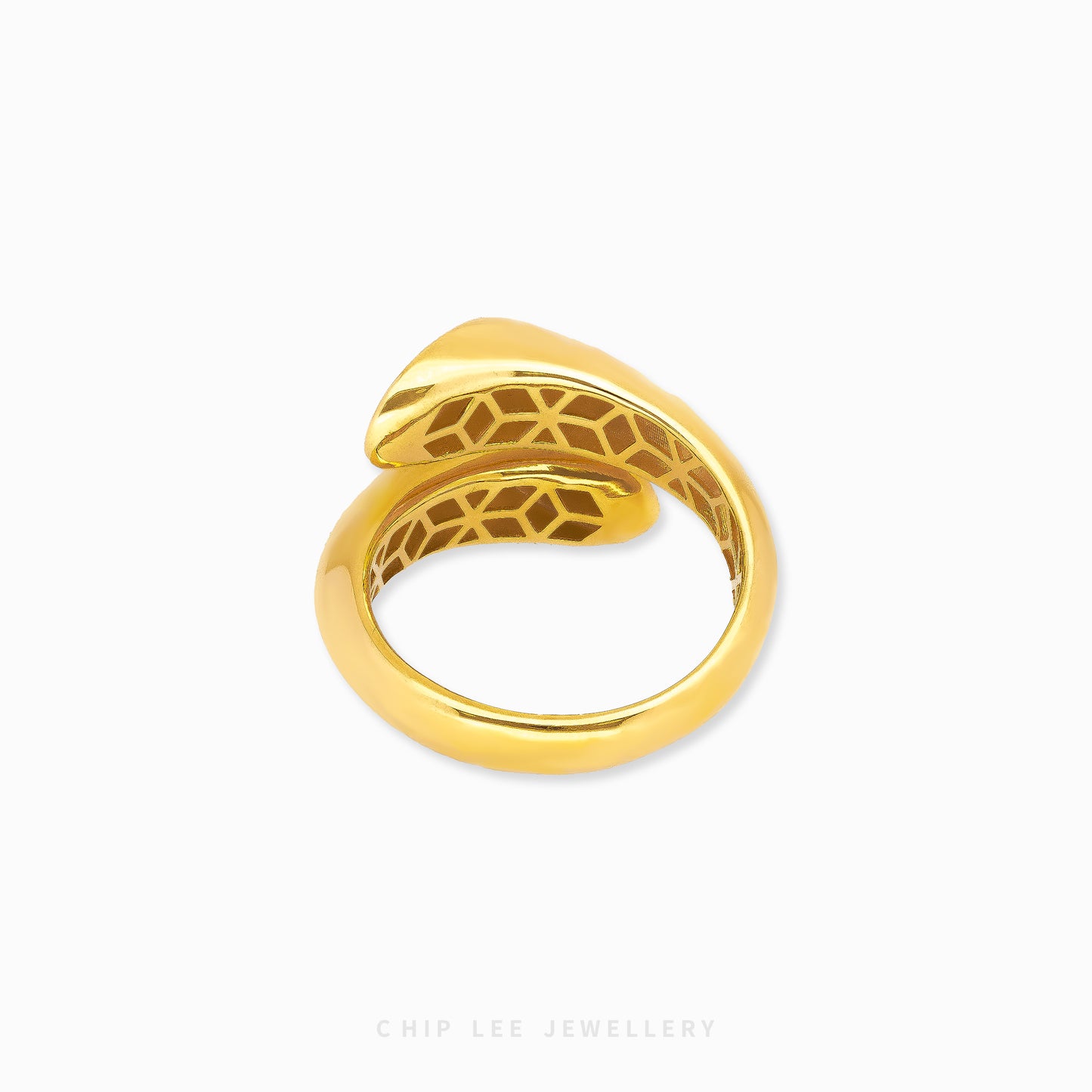 916 gold Open Ring, hallmarked in Singapore for certified purity and authenticity.