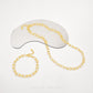 Oval Paperclip Chain Set with elongated oval links in 916 gold by Chip Lee Jewellery Singapore