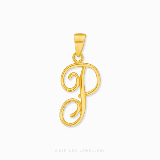 Cursive Alphabet Pendant - Chip Lee Jewellery