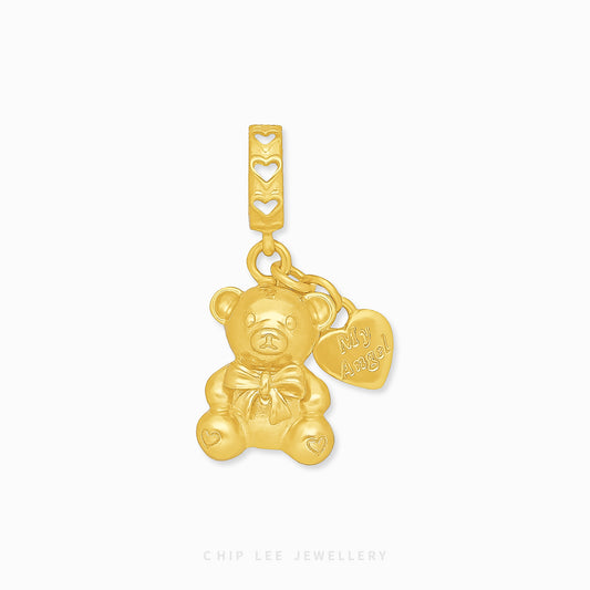 Bear Heart Charm