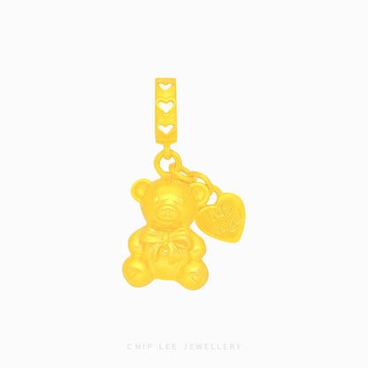 Bear Heart Charm