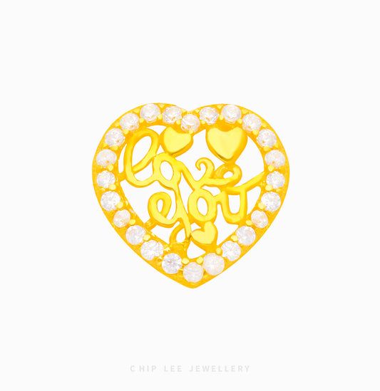 Heart 'Love You' Charm - Chip Lee Jewellery
