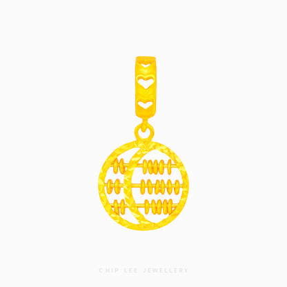 Circle Crescent Abacus Charm