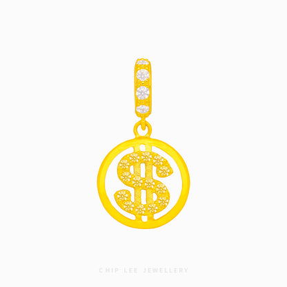 Double Sided Dollar Sign Charm