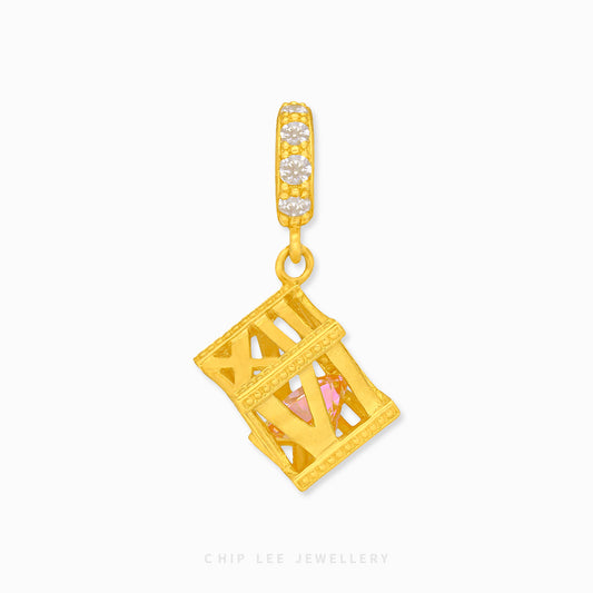 Roman Numerals Square Charm