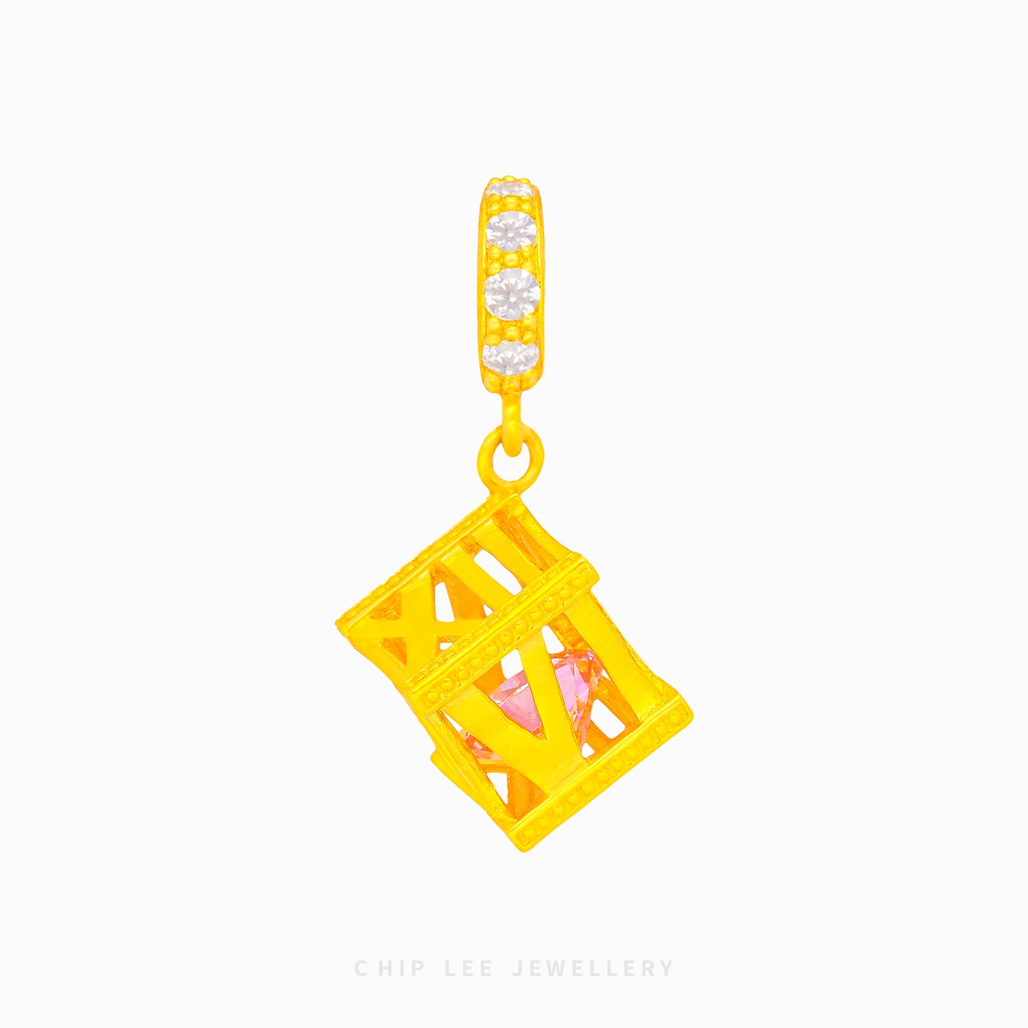 Roman Numerals Square Charm