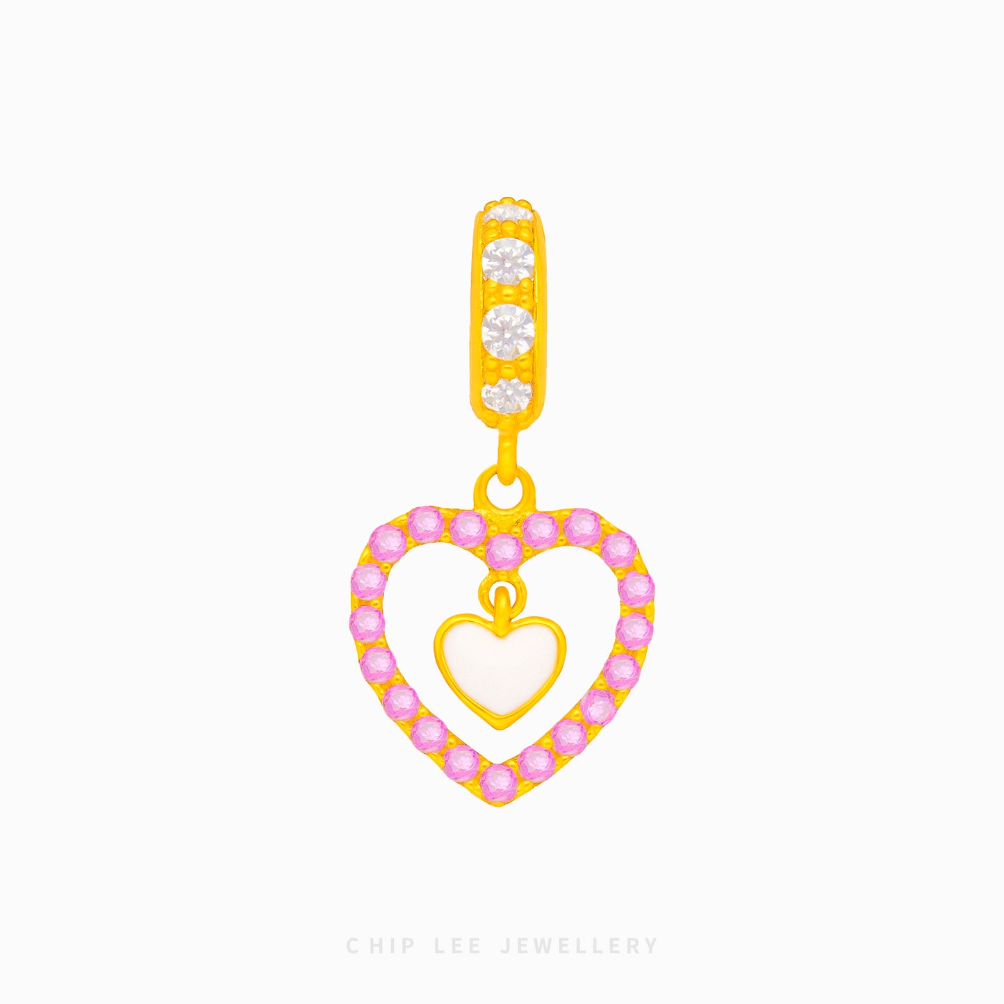 Duo Heart in Heart Charm