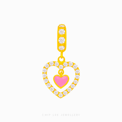 Duo Heart in Heart Charm