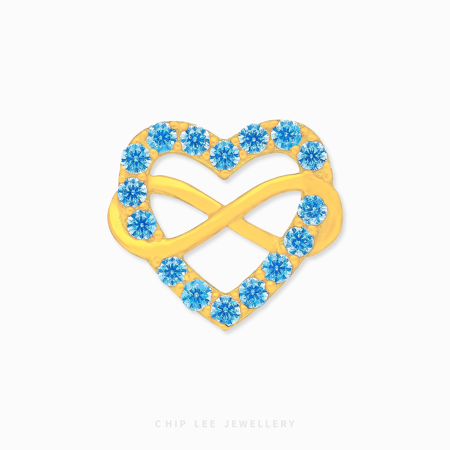 Double Sided Infinity Heart Charm