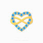 Double Sided Infinity Heart Charm