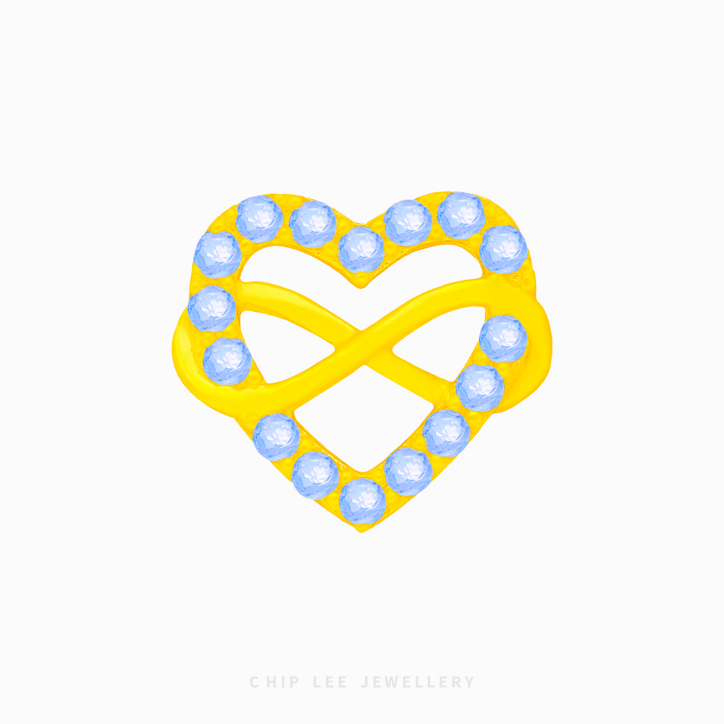 Double Sided Infinity Heart Charm