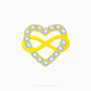 Double Sided Infinity Heart Charm