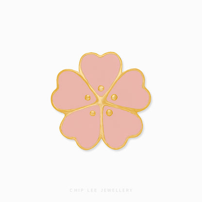 Double Sided Clover Heart Charm