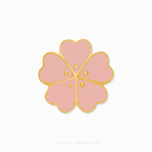 Double Sided Clover Heart Charm